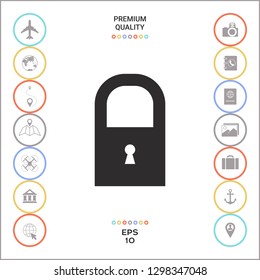 Lock symbol icon. Graphic elements for your design