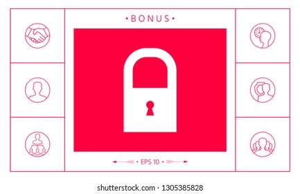 Lock symbol icon. Graphic elements for your design