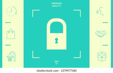 Lock symbol icon. Graphic elements for your design