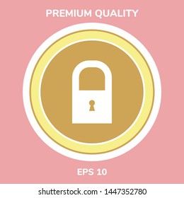 Lock symbol icon. Graphic elements for your design