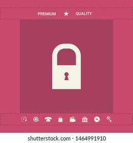 Lock symbol icon. Graphic elements for your design