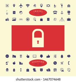 Lock symbol icon. Graphic elements for your design