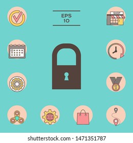 Lock symbol icon. Graphic elements for your design