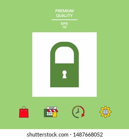 Lock symbol icon. Graphic elements for your design