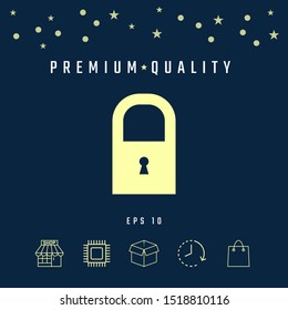 Lock symbol icon. Graphic elements for your design