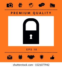Lock symbol icon. Graphic elements for your design