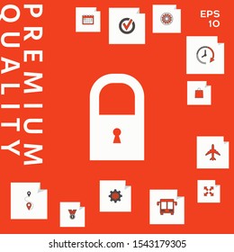 Lock symbol icon. Graphic elements for your design