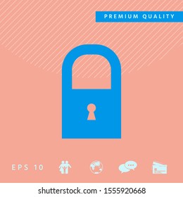 Lock symbol icon. Graphic elements for your design