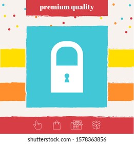 Lock symbol icon. Graphic elements for your design