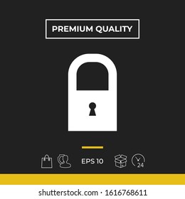 Lock symbol icon. Graphic elements for your design