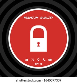 Lock symbol icon. Graphic elements for your design