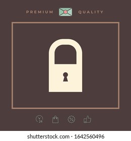 Lock symbol icon. Graphic elements for your design