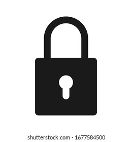 Lock symbol icon vector trendy design.  Color editable.