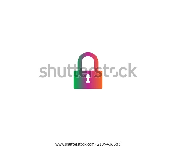 Lock Symbol Logo Vector Design Stock Vector Royalty Free 2199406583