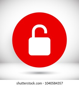 lock symbol on gray background