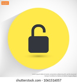 lock symbol on gray background