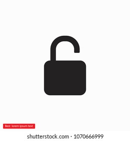 lock symbol on gray background
