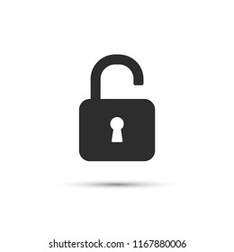 lock symbol on gray background
