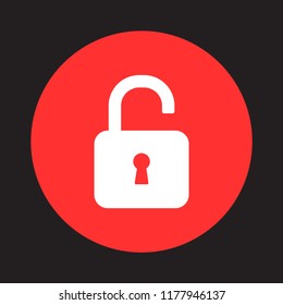 lock symbol on gray background