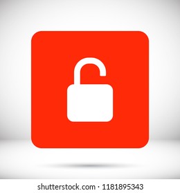 lock symbol on gray background
