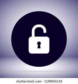 lock symbol on gray background