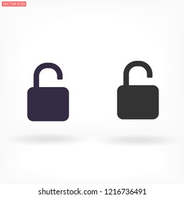 lock symbol on gray background