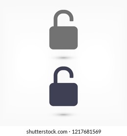 lock symbol on gray background