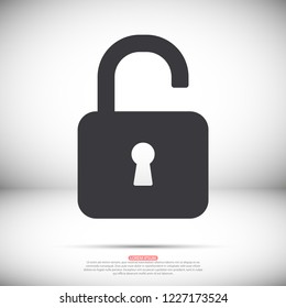 lock symbol on gray background