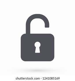 lock symbol on gray background