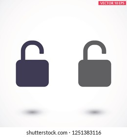 lock symbol on gray background