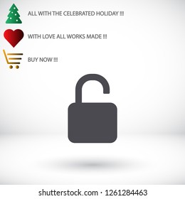 lock symbol on gray background
