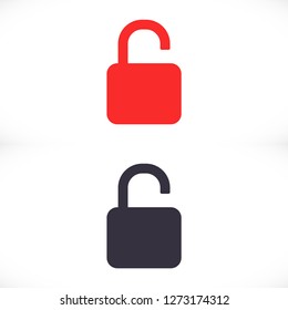 lock symbol on gray background