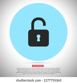 lock symbol on gray background