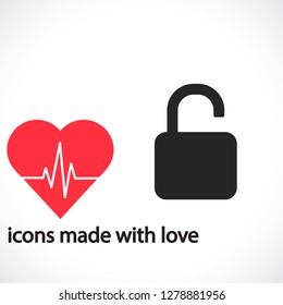 lock symbol on gray background