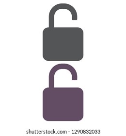 lock symbol on gray background