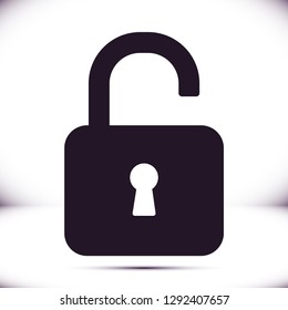 lock symbol on gray background