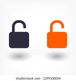 lock symbol on gray background