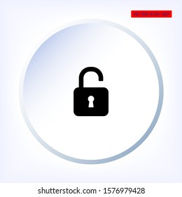 lock symbol on gray background , lorem ipsum Flat design
