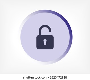 lock symbol on gray background , lorem ipsum Flat design