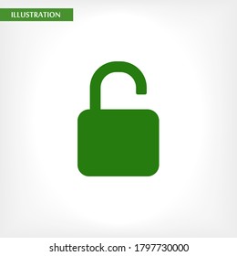 lock symbol on gray background , lorem ipsum Flat design