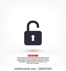 lock symbol on gray background