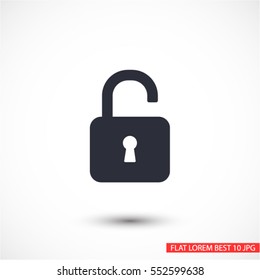 lock symbol on gray background