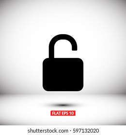 lock symbol on gray background
