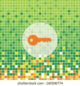 lock symbol on green background