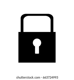 lock symbol on white background
