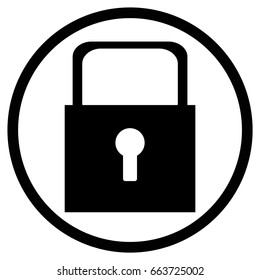 lock symbol on white background