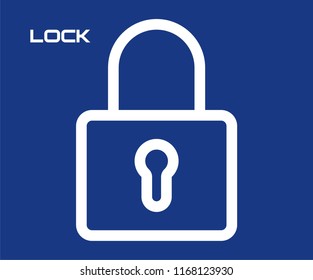 LOCK SYMBOL VECTOR ICON 