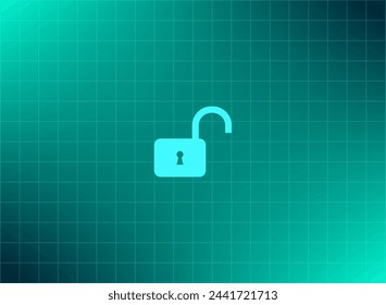 Lock symbol. Vector illustration on a blue background. Eps 10