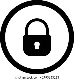 lock symbol.lock icon vector.protect icon.