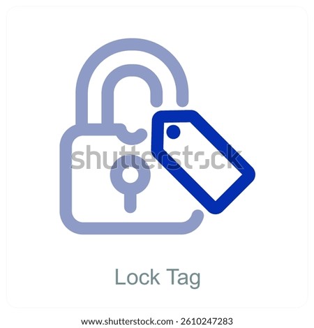 Lock Tag and safety icon concept